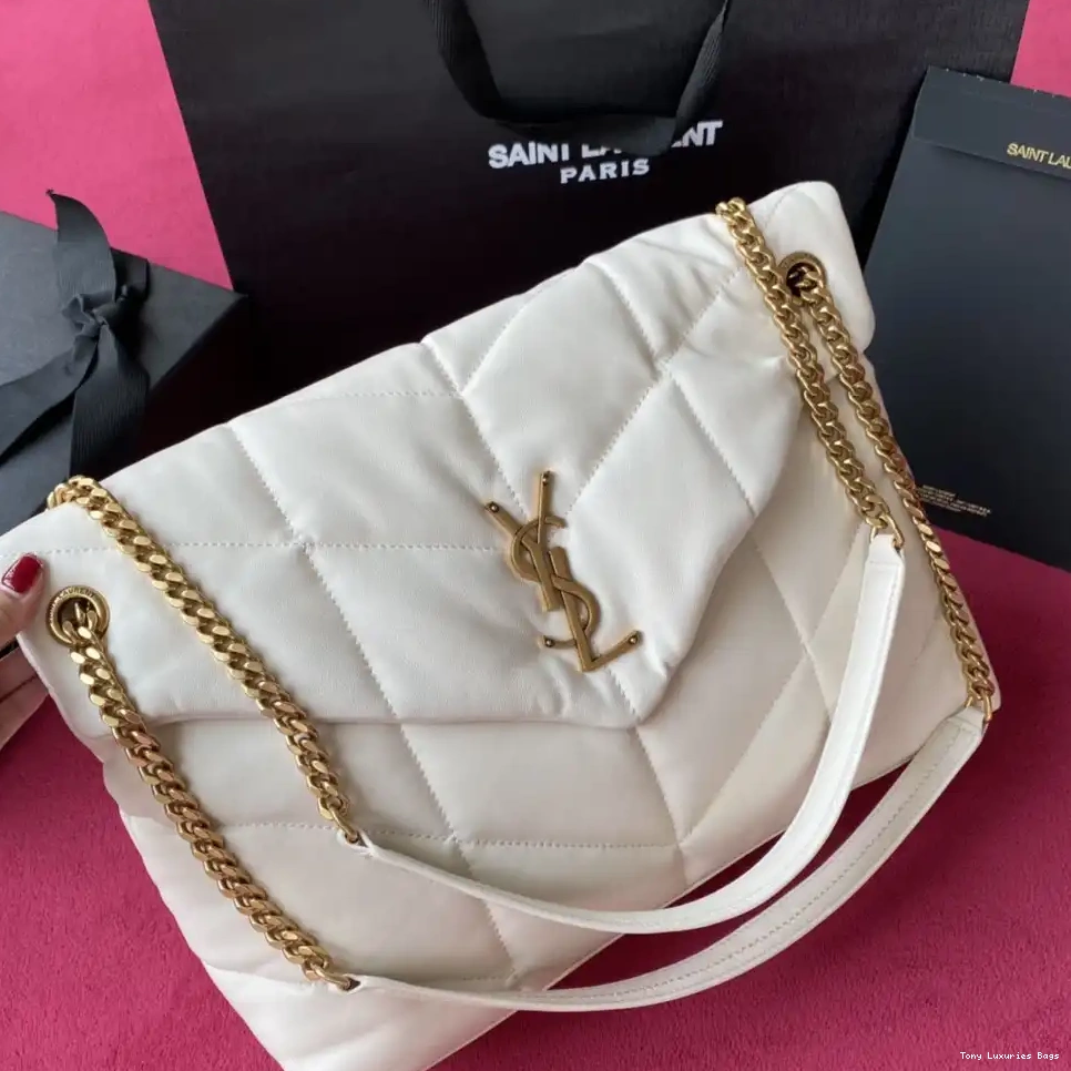Tony Luxuries YSL LAMBSKIN MEDIUM IN PUFFER QUILTED BAG 0516